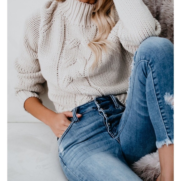 S. the Widow Sweaters - ** HP** SCARLETT Ribbed Mock Neck Sweater